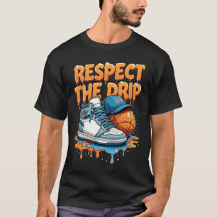 T-shirt Respecter le style de rue des baskets avec Drip