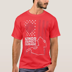 T-shirt Respecter l'honneur Courage Pompier