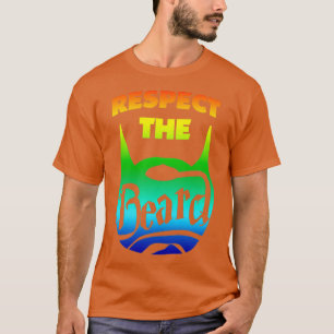 T-shirt Respectez la barbe Coloful Beard Lovers Save the B