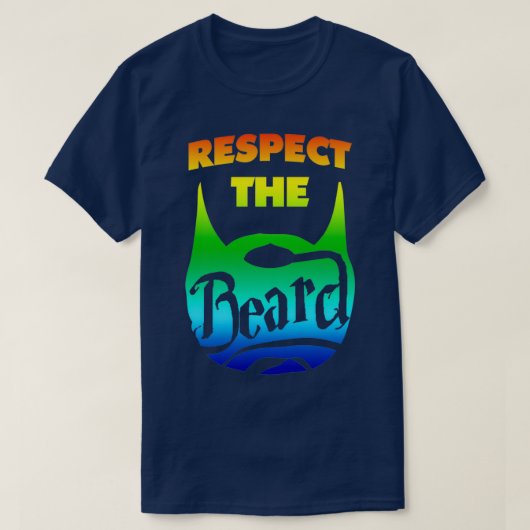 T-shirt Respectez la barbe Coloful Beard Lovers Save the B (Design devant)