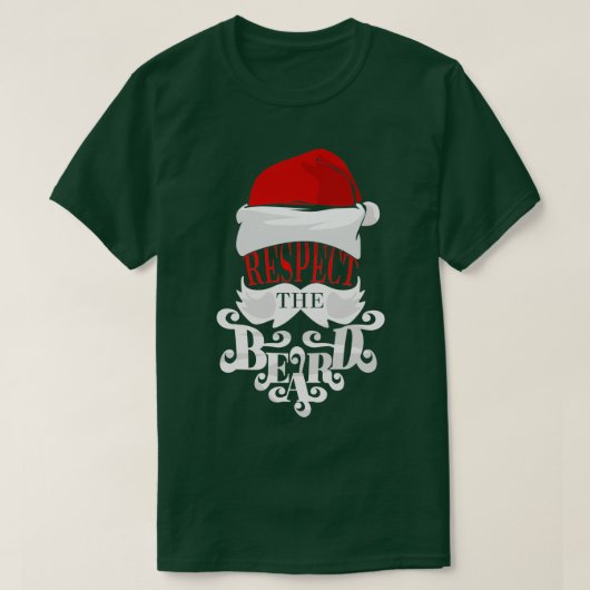 T-shirt Respectez la barbe Noël que je sauverai quand Père (Design devant)
