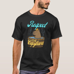 T-shirt Respectez La Blague Animale Capybara Rodent