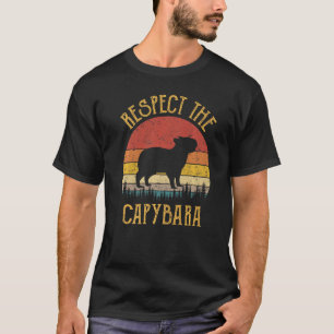 T-shirt Respectez La Chemise Capybara Funny Rodent Animal 