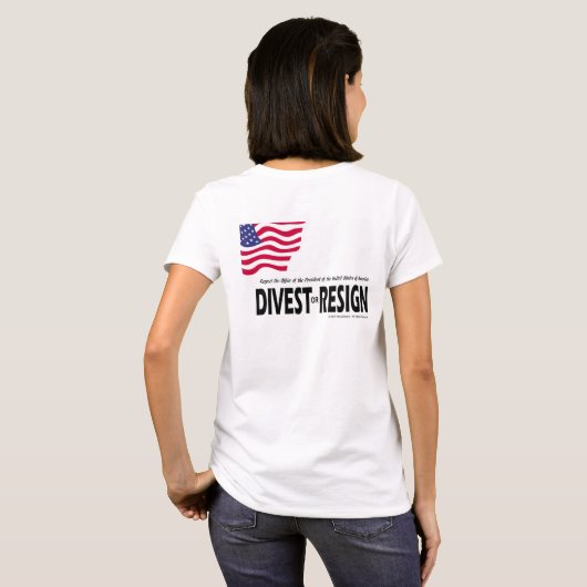 T-shirt Respectez la présidence… privent ou démissionnent (Dos entier)