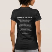 T-shirt Respectez la technologie (Dos)