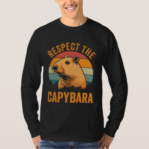 T-shirt Respectez l'animal capybara  Capibara  Humour rétr