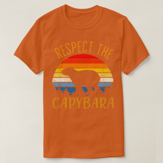 T-shirt Respectez L'Animal Capybara Drôle Capybara Lover (Design devant)