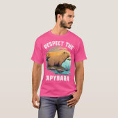 T-shirt Respectez L'Animal Capybara Drôle Capybara Lover (Devant entier)
