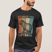 T-shirt Respectez L'Animal Capybara Drôle Capybara Lover (Devant)
