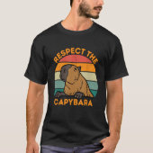 T-shirt Respectez L'Animal Capybara Drôle Rodent Capybara (Devant)