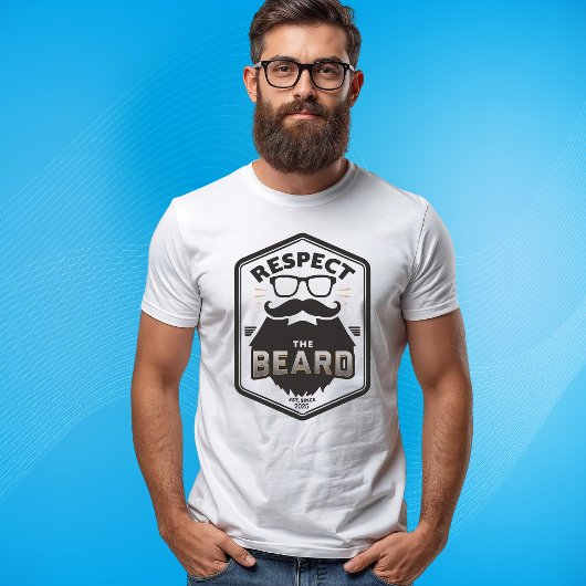 T-shirt Respectez le Beard Est. Depuis l'année Beth Lover