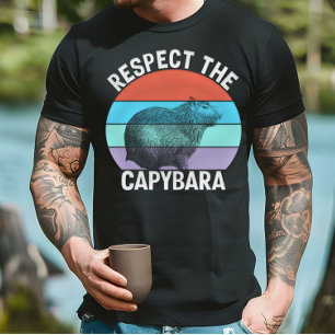 T-shirt Respectez Le Capybara Amoureux De Capybara Drôle