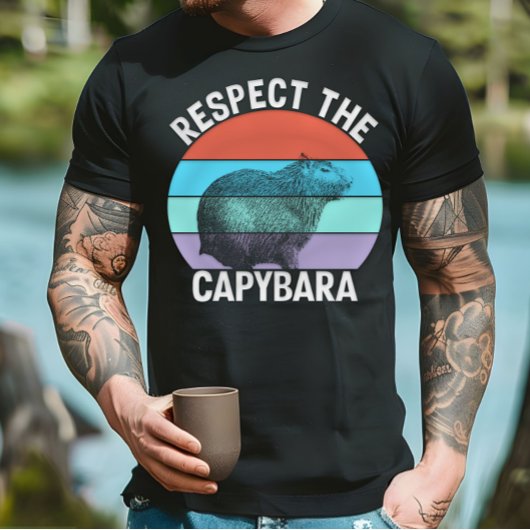 T-shirt Respectez Le Capybara Amoureux De Capybara Drôle