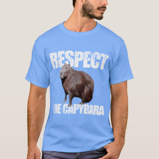 T-shirt Respectez le capybara animal capybara drôle