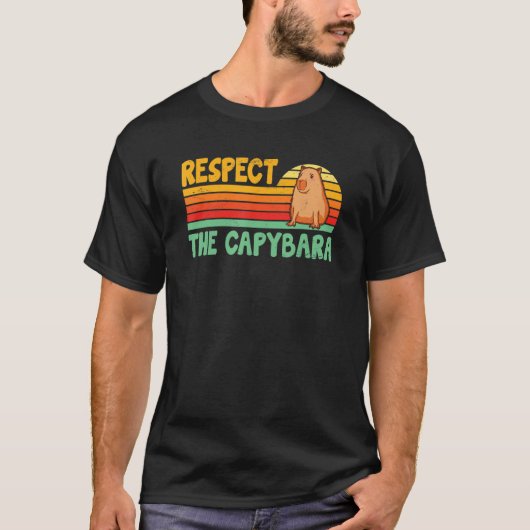 T-shirt Respectez Le Capybara Capy Rodent Capybara Pet (Devant)
