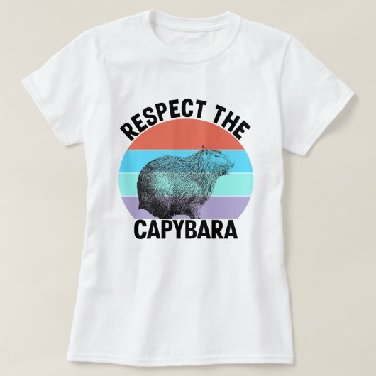 T-shirt Respectez Le Capybara Drôle Rongeur Capybara (Design devant)