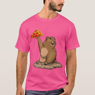 T-shirt Respectez Le Casquette Grounghog Drôle Animal Pizz