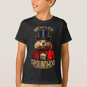 T-shirt Respectez le jour de la marmotte Ground Hog Day dr