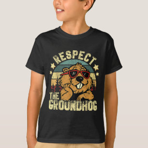 T-shirt Respectez le jour de la marmotte Marmotte Vacances