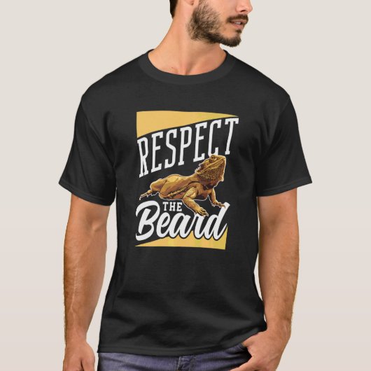 T-shirt Respectez Le Lizard De Barbe (Devant)