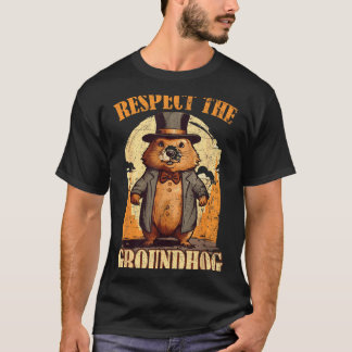 T-shirt Respectez le marmotte drôle jour de la marmotte