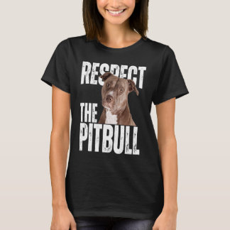 T-shirt Respectez le Pitbull Chien sarcastique