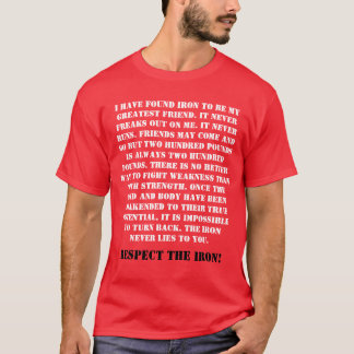 T-shirt Respectez le ROUGE d'avant de fer