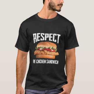 T-shirt Respectez Le Sandwich Au Poulet Funny Burger Laure