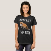 T-shirt Respectez Le Zookeeper Animal Sauvage Fox Pour Fox (Devant entier)