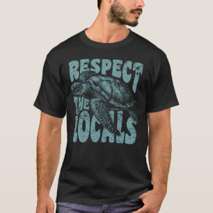T-shirt Respectez les autochtones Tortue de mer Vintage