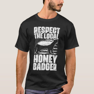 T-shirt Respectez Les Badgers Locaux De Miel Drôle Pour Le