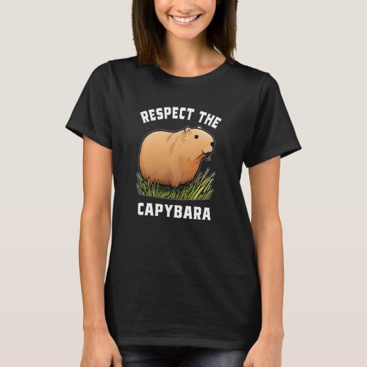 T-shirt Respectez les citations Capybara Capybara pour Rod (Devant)
