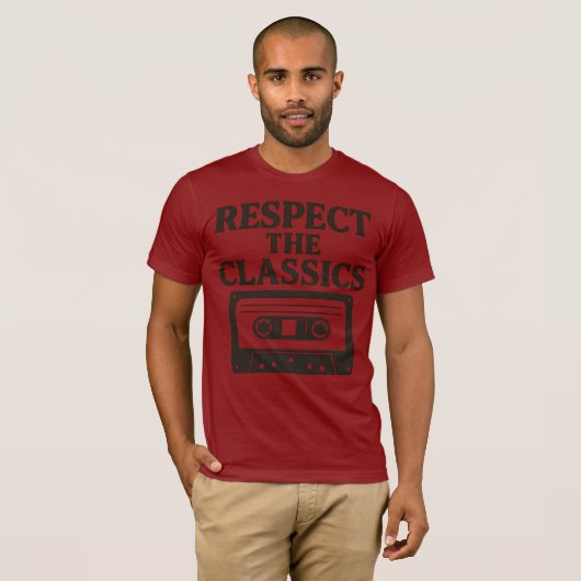 T-shirt Respectez les classiques Bande de Cassette Retro T (Devant entier)