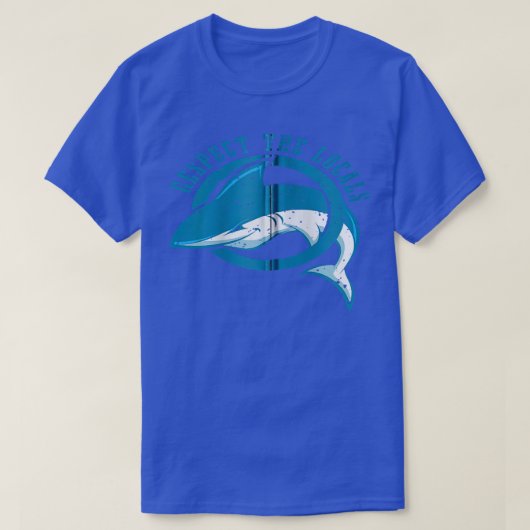 T-shirt Respectez les locaux Je sauvegarde les requins Oce (Design devant)