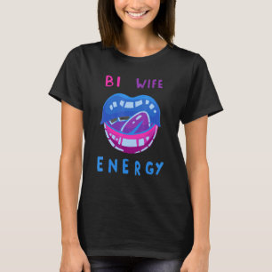 T-shirt Respectez Lgbtq Support Femme Lips Bi Wife Energy