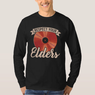 T-shirt Respectez votre dossier d'aînés Collecteur de viny