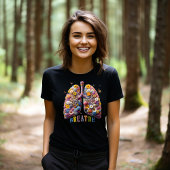 T-shirt Respire les poumons floraux