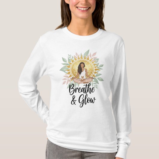 T-shirt Respirer et Yoga brillant Conception de devis Insp (Devant)