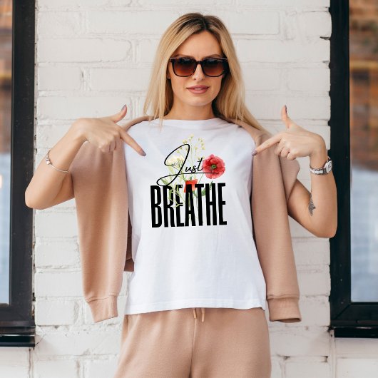 T-shirt Respirer l'inspiration Floral Yoga