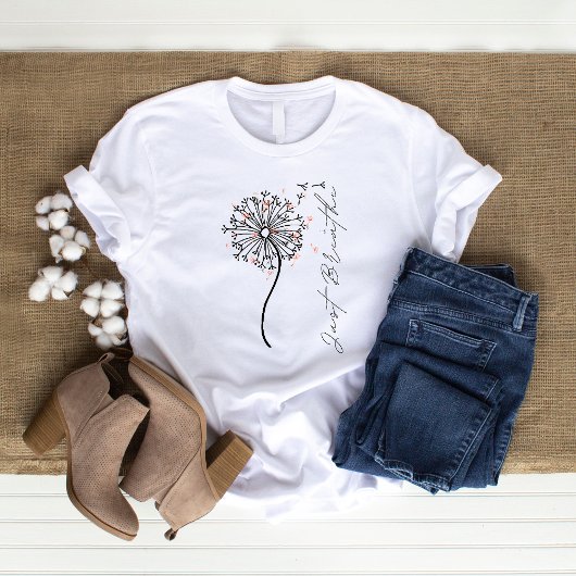 T-shirt Respirer simplement Yoga Pissenlit