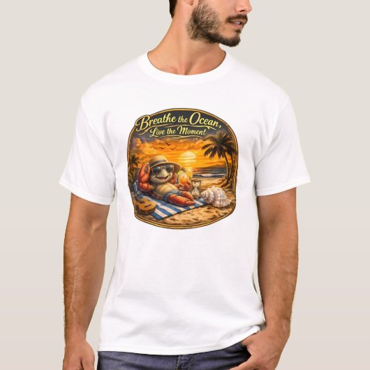T-shirt Respirez l'Océan – Vivez l'Instant (Devant)
