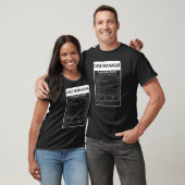 T-shirt Responsable de dossier Faits nutritionnels Graphiq (Unisexe)