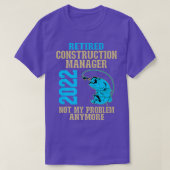 T-shirt Responsable de la construction à la retraite 2022 (Design devant)