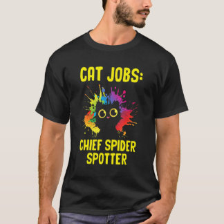 T-shirt Responsable de la détection d'araignée Chat Humo