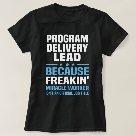T-shirt Responsable de la prestation du programme (Design devant)