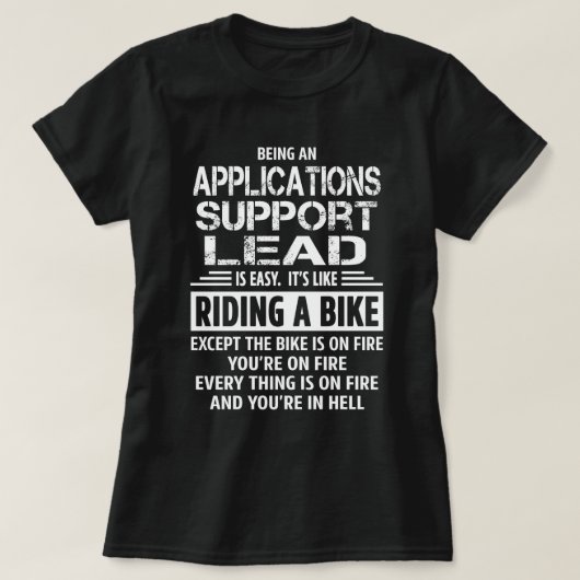 T-shirt Responsable de support des applications (Design devant)