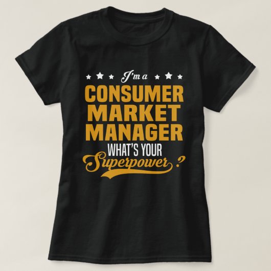 T-shirt Responsable du marché des consommateurs (Design devant)
