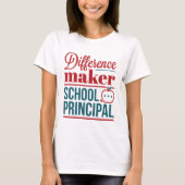 T-shirt Responsable principal de différence de l'école (Devant)