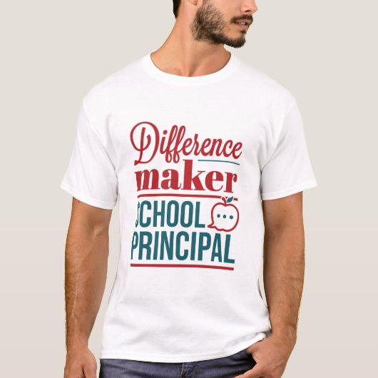 T-shirt Responsable principal de différence de l'école (Devant)