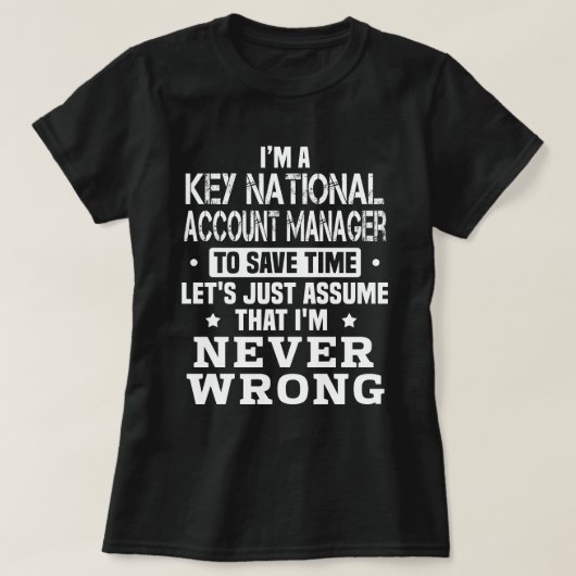 T-shirt Responsable principal des comptes nationaux (Design devant)